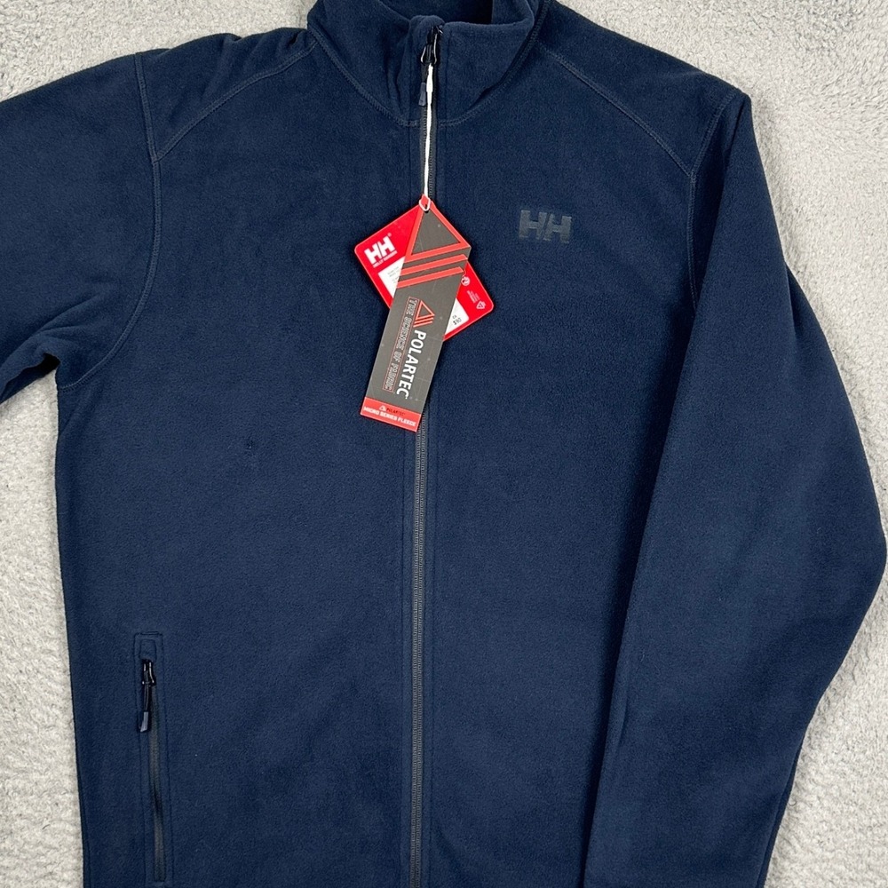 NEW Helly Hansen Jacket Mens Medium Daybreaker Navy Polartec Fleece Full Zip